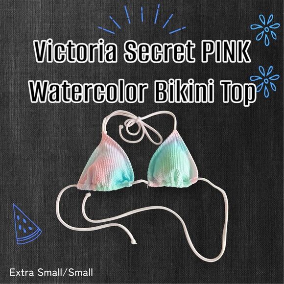 Victoria Secret PINK Watercolor Bikini Top - Picture 1 of 5
